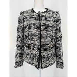 Ivanka Trump Tweed Career Blazer size 12 Black White